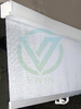 Silver Aluminum Night Blind with Dust-Proof Square Cover for Supermarket Refrigerator Energy Saving