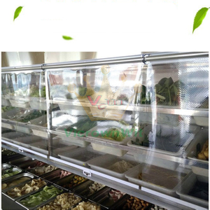 Air-Circulating Lightweight Quick-Install Plastic Night Cover for Fruit & Vegetable Shop Coolers