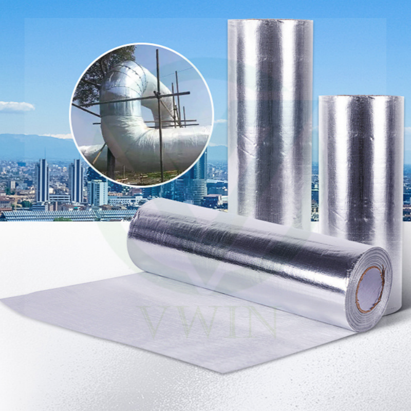 Insulated flexible air duct wrapped with aluminum foil composite film for HVAC duct protection