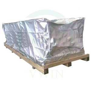 Insulation PET PE laminated aluminum foil pallet cover wrapped on wooden pallet for cargo thermal protection