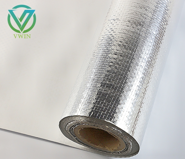 Flame retardant woven aluminum foil for foundry fixture protection