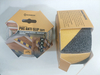 Folded close-up of black-orange warning anti slip tape with easy-peel liner, convenient installation for narrow hazardous corners