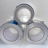 Multi-size stacked combo of flame retardant foil scrim kraft tape, fits all diameter HVAC duct insulation seams