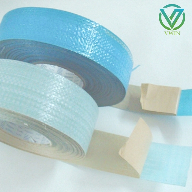 Main shot of printed woven fabric tape with release liner, wear-resistant self-adhesive tape for carpet edge binding & soft furnishing trimming