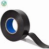 Single roll black flame retardant electrical tape diagonal shot with blue liner, flexible for household circuit & equipment wire splice wrapping