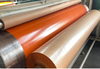 Multi-roll finished orange kraft laminated fabric, wear-resistant kraft & tear-proof woven for mattress transit packaging