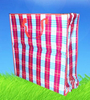 Red-white striped printed jumbo ton bag, waterproof & high load-bearing for warehouse bulk material packaging