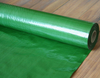 Glossy green PE-coated woven fabric roll, dense waterproof film for truck rain tarpaulin & construction covering
