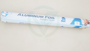 Moisture-proof Fresh-keeping Aluminum Foil Roll with Paper Packaging for Kitchen Food Preservation