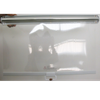 Material surface close‑up of breathable plastic night blind for refrigerating cabinet