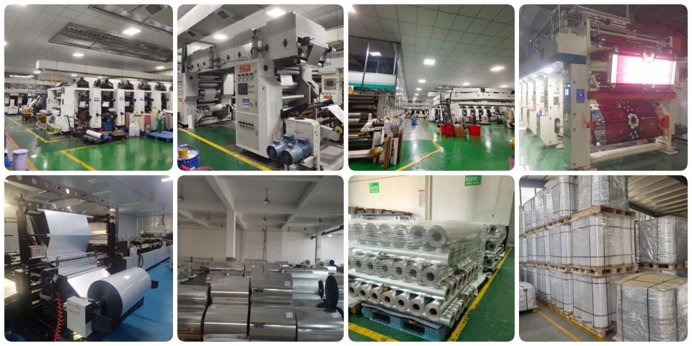 Clean workshop for aluminum plastic film, modern film production factory