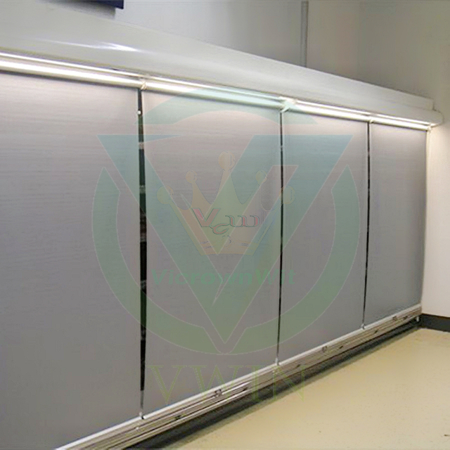 Whole‑unit real‑scene photo of refrigerator equipped with anti‑condensation perforated night blind