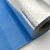Double-sided blue-silver perforated woven foil, high tensile long-term moisture vapour barrier base