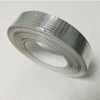 Diagonal folded shot of foil grid tape, cross grid substrate high tensile for curved pipe thermal wrapping