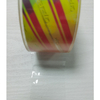 Narrow thin stripe linerless printed tape side shot, ideal for small parcel & gift edge sealing, compatible with mini packing dispensers
