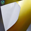 Flat lay display of golden foil tape release liner on white background, ideal for large-area flat surface masking