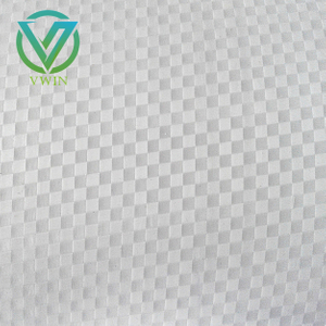Main image of fire-resistant white PE-coated woven fabric, dense grid substrate for building insulation aluminum foil lamination