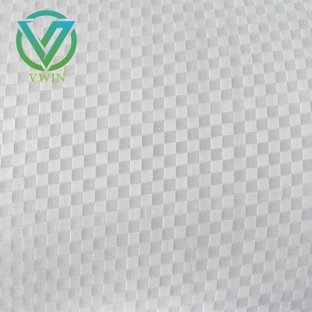 Main image of fire-resistant white PE-coated woven fabric, dense grid substrate for building insulation aluminum foil lamination