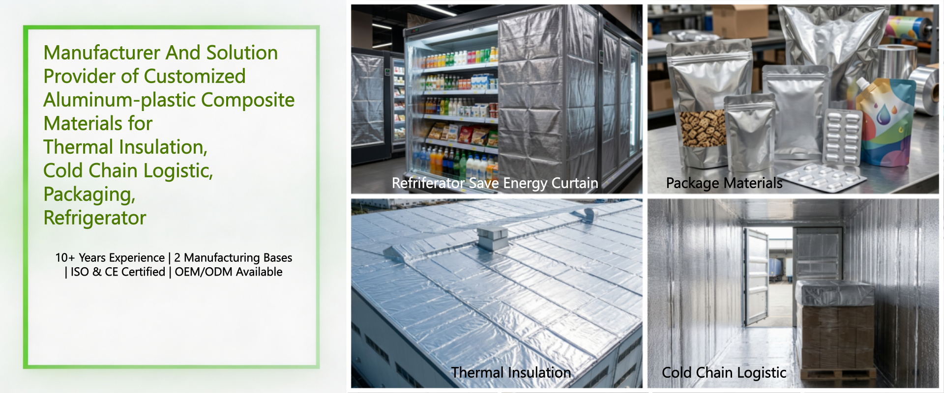 Custom Aluminum Foil Laminated Thermal Solutions for Cold Chain, Green Building, and High-Performance Industries