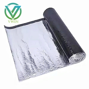 Anti-aging black woven laminated foil for roof thermal insulation