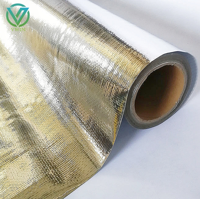High temperature resistant aluminum foil woven fabric for aerospace aircraft cabin thermal insulation