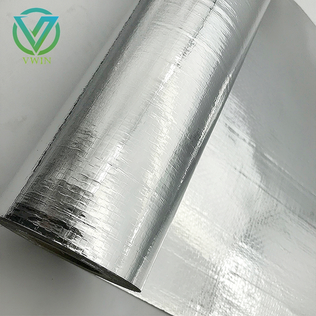 Two faced aluminum foil laminated woven fabric for shipping container liner moisture & thermal insulation