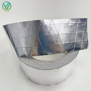 Main shot of FSK 3 ways reinforced aluminum foil tape with water base adhesive, sealing tape for roof insulation vapor barrier joints