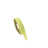 Narrow pale yellow printed woven tape single roll shot, thin flat finish for small floor mat fine edge binding