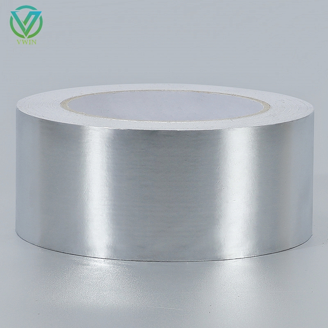 Main view of silver mylar aluminum foil tape, high-sealing heat-resistant tape for metallic exhaust pipe repair