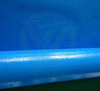 Flat single roll of blue PE coated reinforced woven cloth, UV & tear resistant substrate for tarpaulin production