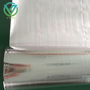 Main image of tear-resistant metallised PET-laminated woven fabric, vapor & heat barrier substrate for wall protective insulation layers