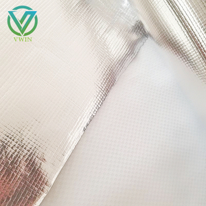 Main image of aluminum-plated-film-laminated woven fabric, heat-reflective cold barrier roll as warm lining for outdoor camping thermal sleeping bags