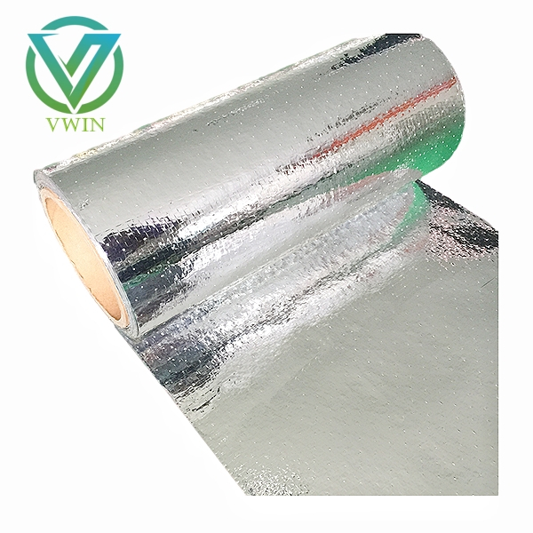 Main image of breathable VMPET film laminated woven fabric, vapor-permeable radiant barrier roll for attic & roof cavity thermal insulation
