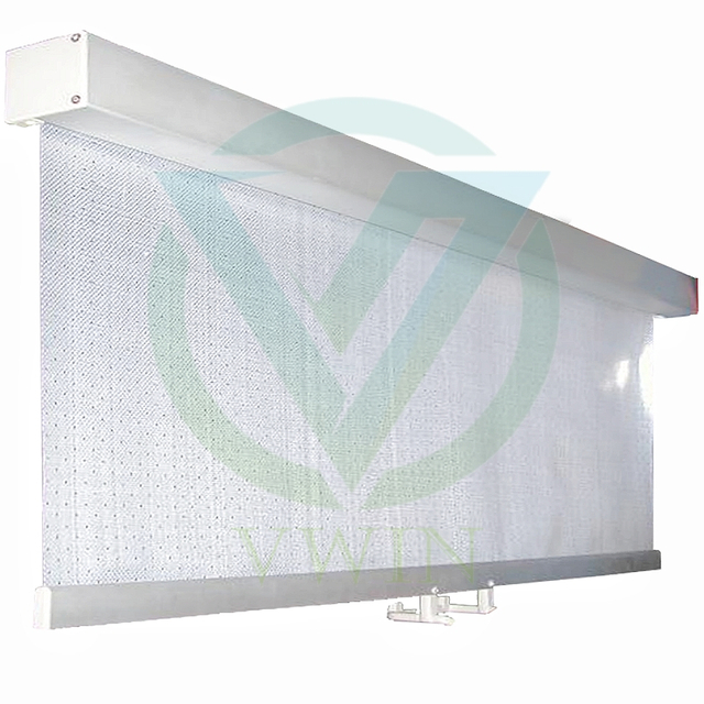 Silver Aluminum Night Blind with Dust-Proof Square Cover for Supermarket Refrigerator Energy Saving