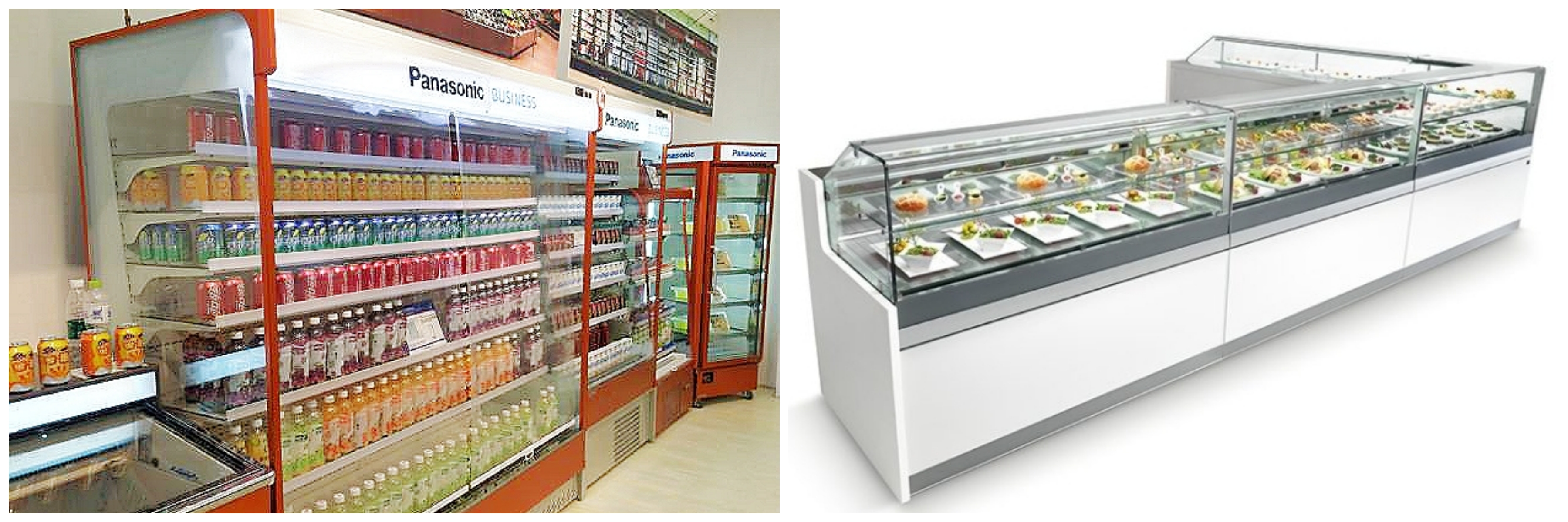 Commercial Night Curtains Installed in Supermarket Refrigerated Display Cases