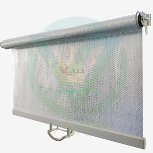 Perforated customized silver anti‑condensation night blind for freezer, main product view