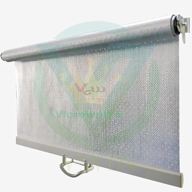 Perforated customized silver anti‑condensation night blind for freezer, main product view