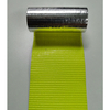 Wide roll high temp fiberglass foil tape vertical texture shot, tough substrate for large thermal layer joint wrapping