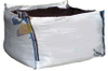 Open-top jumbo ton bag with discharge spout, thick woven fabric for loading construction waste & gravel