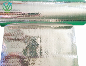 Double-layer texture shot of breathable VMPET fabric, micro-pore design releases attic condensate while blocking radiant heat transfer