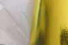 Side close-up of metallic luster for yellow high temperature resistant aluminum foil fiberglass cloth roll