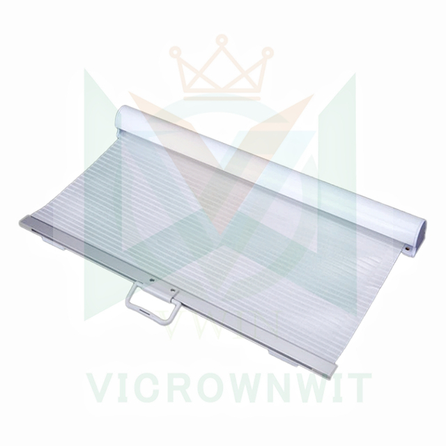 Detail View of the White Night Curtain – Aluminum + PET Material
