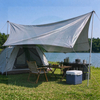Camping tent tarp sunshade made of rainproof anti-UV reflective MPET woven laminate