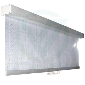 Durable silver aluminum night blind with dust-proof square cover for supermarket refrigerator, main product image