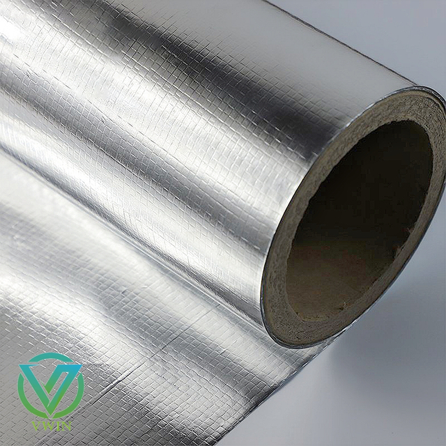 Non combustible double-faced aluminum foil woven rolls used as construction vapour barrier moisture & thermal insulation