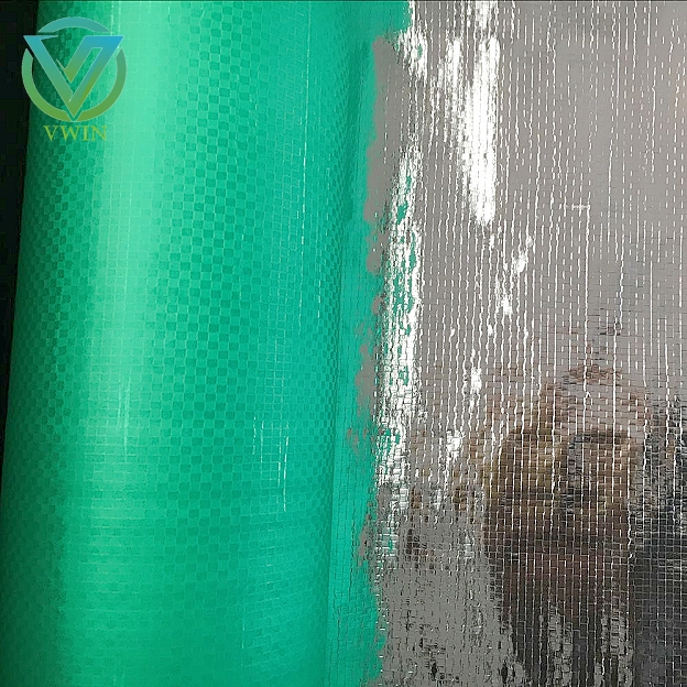 Flame retardant green woven laminated aluminum foil for residential roof & wall insulation