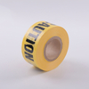 Narrow small roll yellow caution tape, lightweight for narrow gas trench branch pipe segmented pre-burial installation