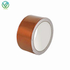 Wide roll copper foil tape close-up, durable adhesive shielding insulation for large bore engine pipeline wrapping