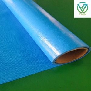 Main image of durable waterproof reinforced blue woven fabric roll, tear-resistant tarpaulin material for outdoor equipment rain cover