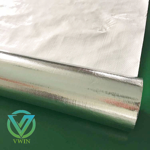 Main image of aluminized-film-coated woven fabric, heat-reflective vapor barrier substrate for internal wall insulation facings